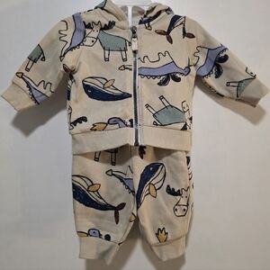 Carter's Cream Hoodie Set